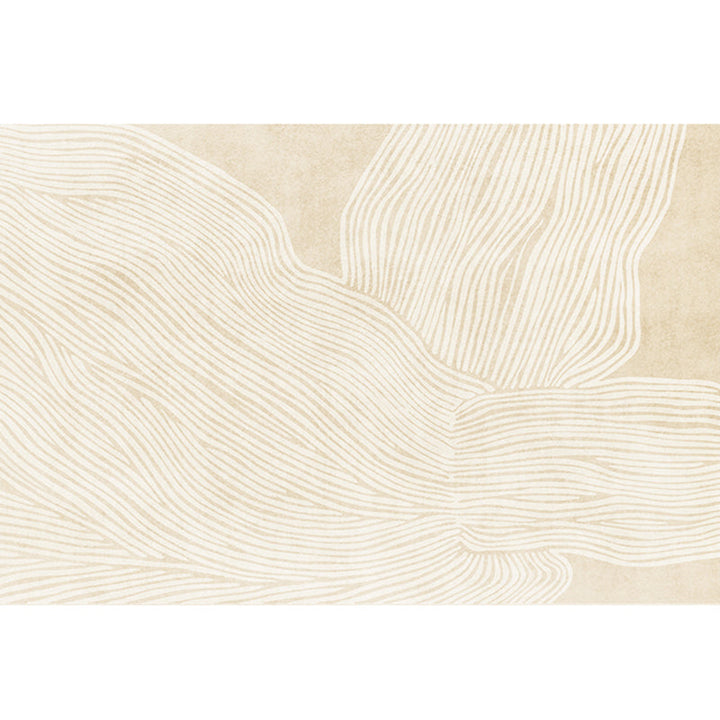 BowLift | Modern Home Decor Rug Beige Abstract Printed Area Rug Cotton Blend Non-Slip Machine Washable Rug