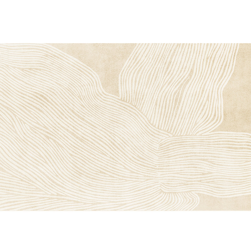 BowLift | Modern Home Decor Rug Beige Abstract Printed Area Rug Cotton Blend Non-Slip Machine Washable Rug