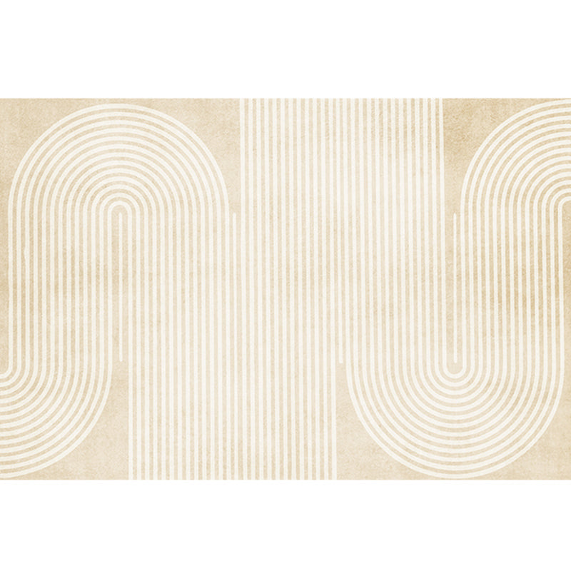 BowLift | Modern Home Decor Rug Beige Abstract Printed Area Rug Cotton Blend Non-Slip Machine Washable Rug