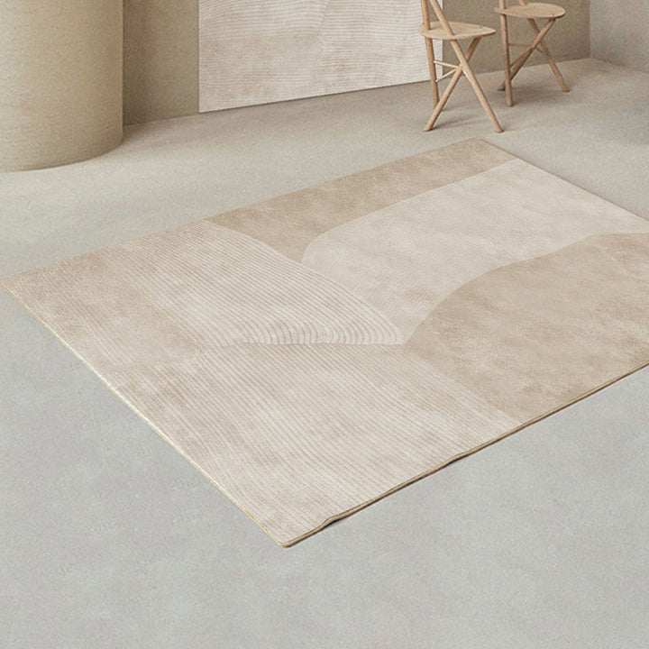 BowLift | Creative Decor Rug Apricot Abstract Printed Area Rug Polypropylene Non-Slip Backing Pet Friendly Rug