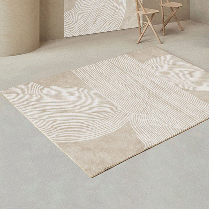 BowLift | Creative Decor Rug Apricot Abstract Printed Area Rug Polypropylene Non-Slip Back Pet-Friendly Rug