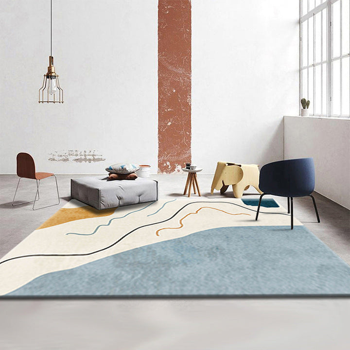 BowLift | Simple Luxury Rug Multicolored Color Blocks Rug Pet Friendly Stain Resistant Indoor Rug for Living Room