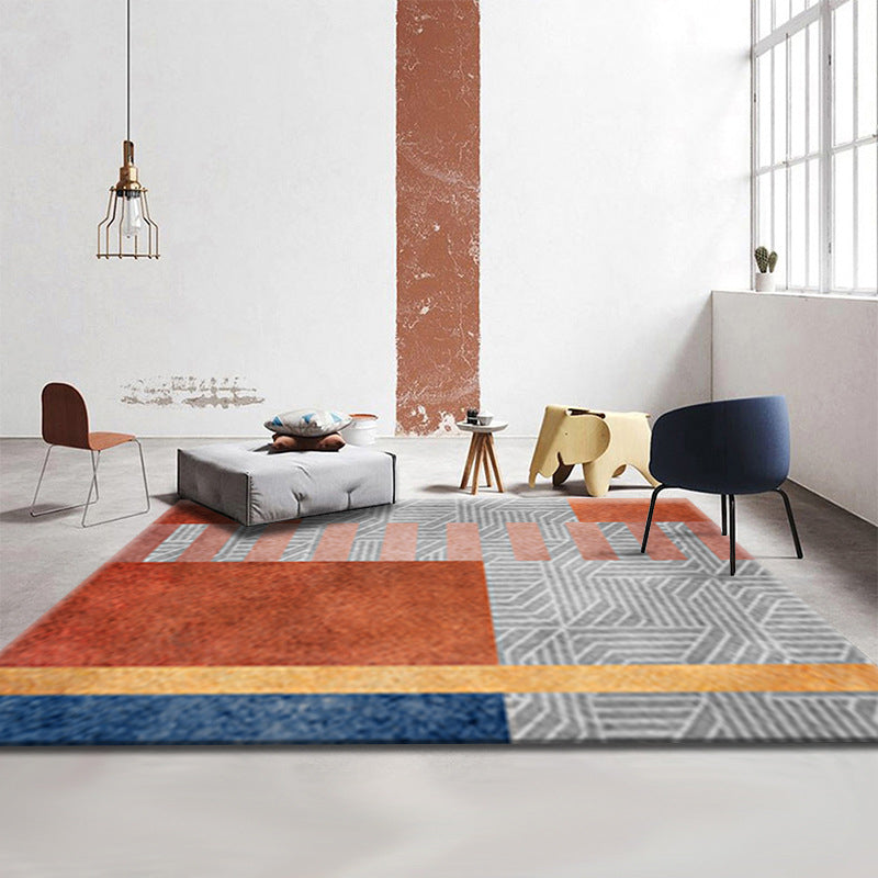 BowLift | Simple Luxury Rug Multicolored Color Blocks Rug Pet Friendly Stain Resistant Indoor Rug for Living Room