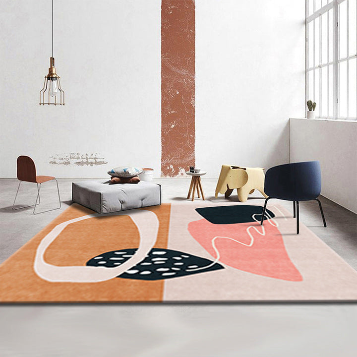 BowLift | Simple Luxury Rug Multicolored Color Blocks Rug Pet Friendly Stain Resistant Indoor Rug for Living Room