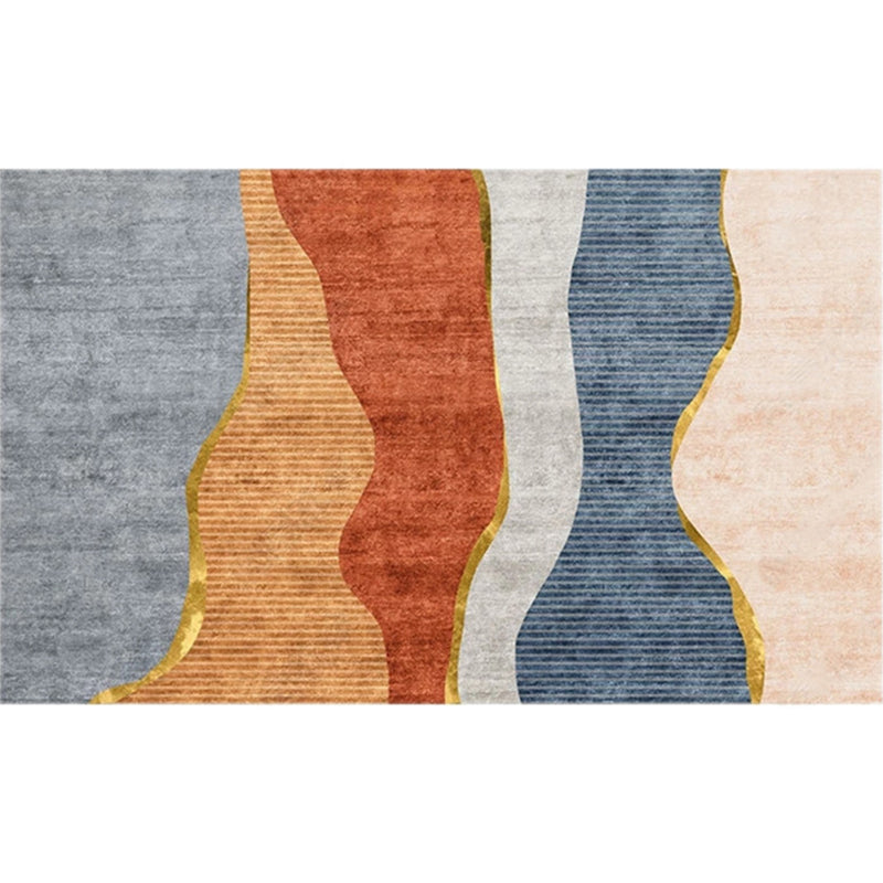 BowLift | Modern Living Room Rug Morandi Color Color Block Area Rug Synthetic Non-Slip Washable Rug