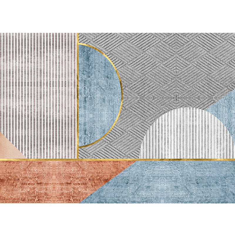 BowLift | Modern Living Room Rug Morandi Color Color Block Area Rug Synthetic Non-Slip Washable Rug