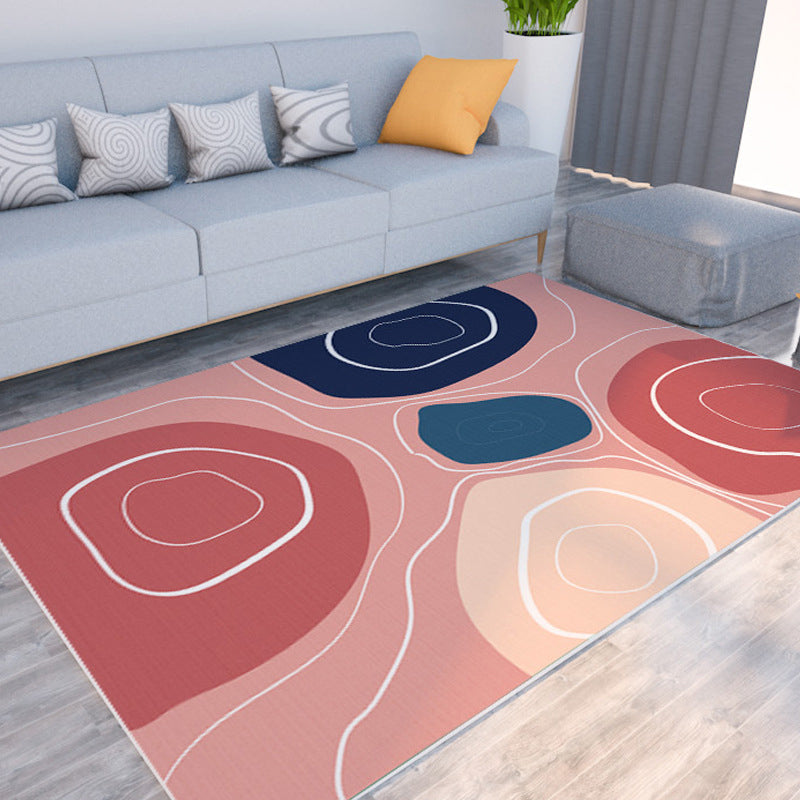 BowLift | Morandi Color Color Block Carpet Polypropylene Southwest Carpet Stain Resistant Non-Slip Backing Carpet for Rooms
