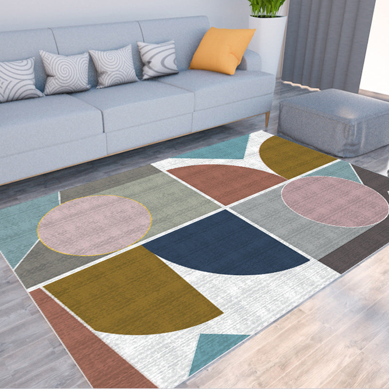 BowLift | Morandi color color block carpet polypropylene southwest carpet stain resistant non-slip bottom rug for room