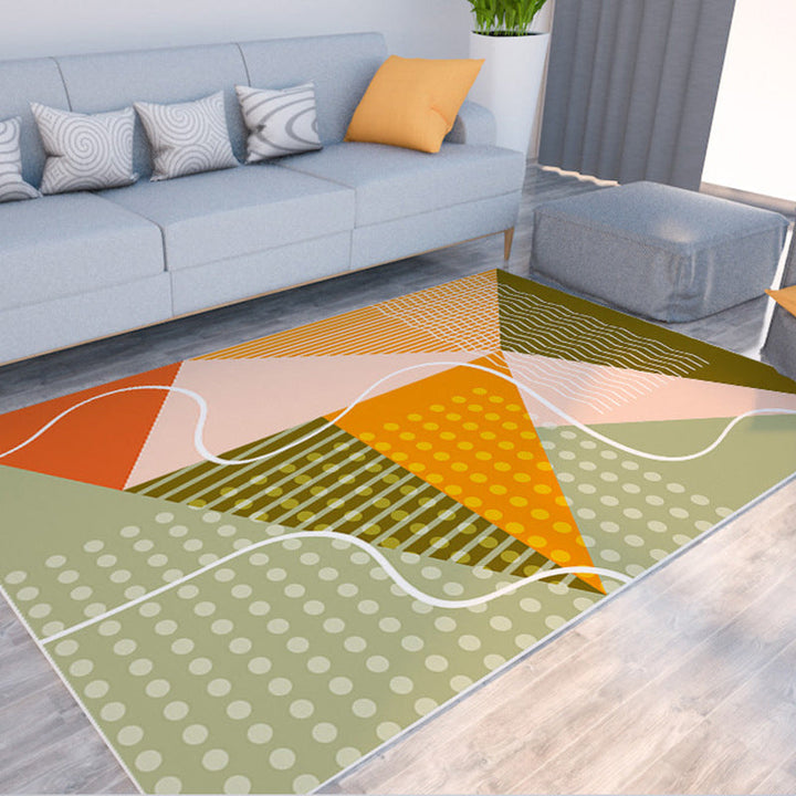 BowLift | Morandi color color block carpet polypropylene southwest carpet stain resistant non-slip bottom rug for room