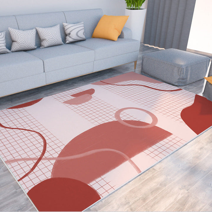BowLift | Morandi Color Color Block Carpet Polypropylene Southwest Carpet Stain Resistant Non-Slip Backing Carpet for Rooms