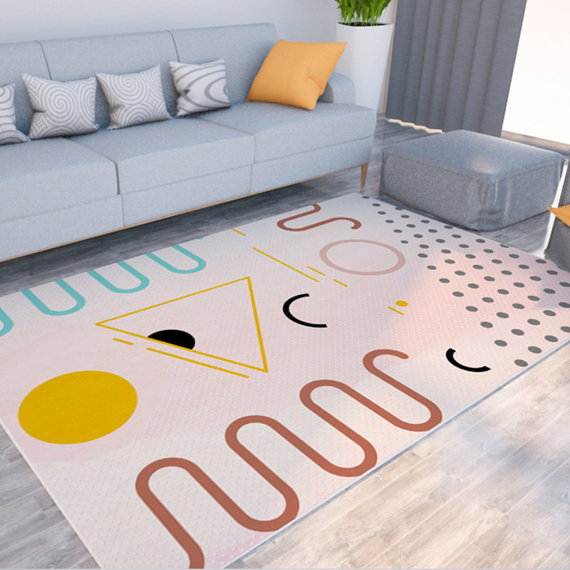 BowLift | Morandi Color Color Block Carpet Polypropylene Southwest Carpet Stain Resistant Non-Slip Backing Carpet for Rooms