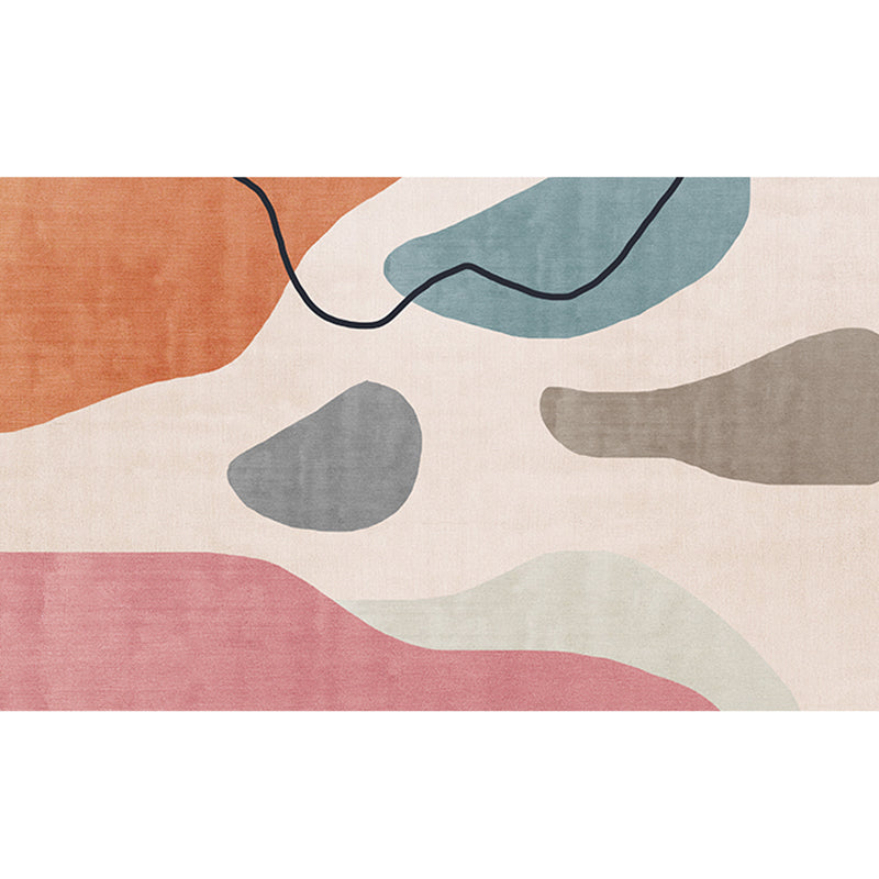 BowLift | Western Bedroom Rug Multicolored Color Block Indoor Carpet Cotton Blend Pet Friendly Non-Slip Rug