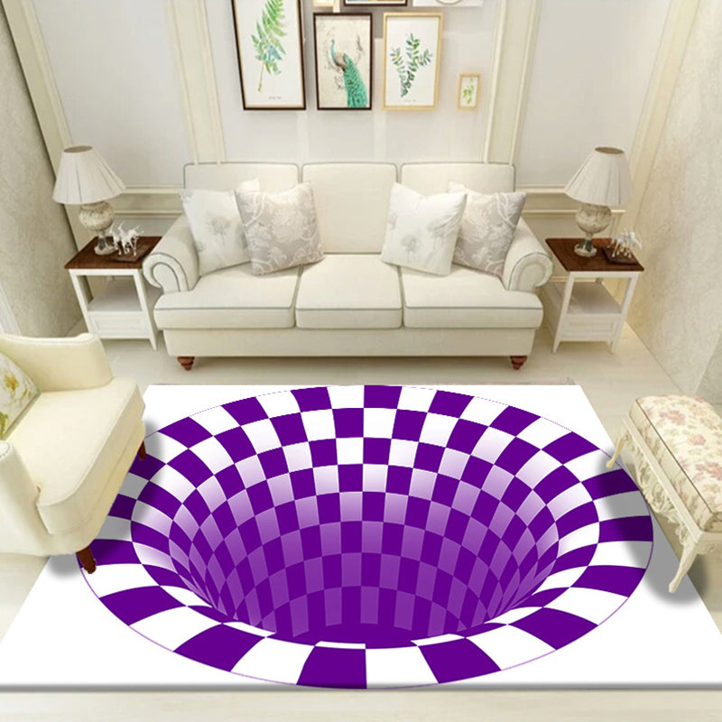 BowLift | Multicolored unique carpet polyester 3D chessboard area rug easy care pet-friendly indoor rug for living room