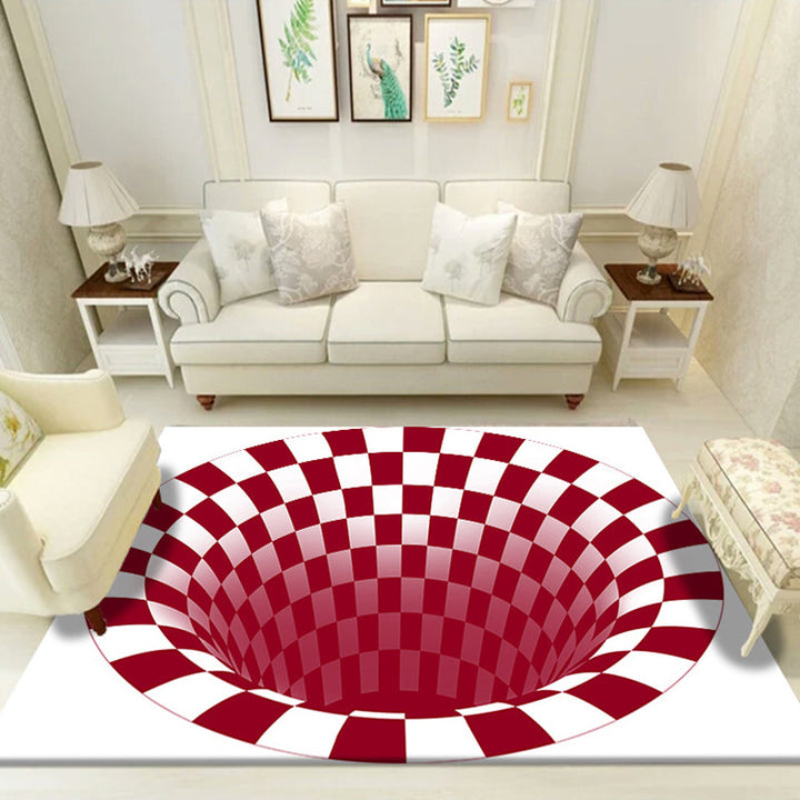 BowLift | Multicolored unique carpet polyester 3D chessboard area rug easy care pet-friendly indoor rug for living room