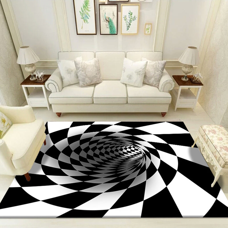 BowLift | Multicolored unique carpet polyester 3D chessboard area rug easy care pet-friendly indoor rug for living room
