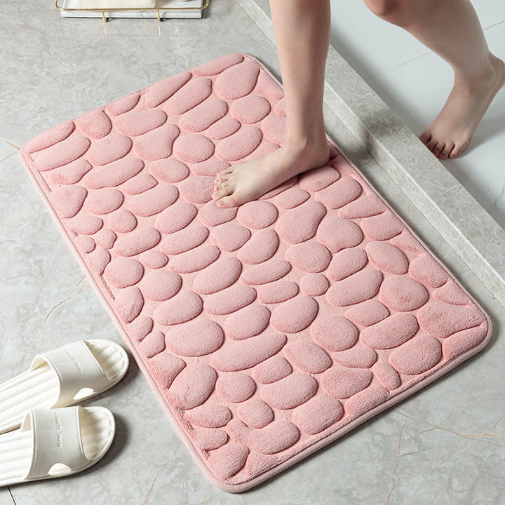 Luxury Soft Pebble Texture Bath Mat Bowlift