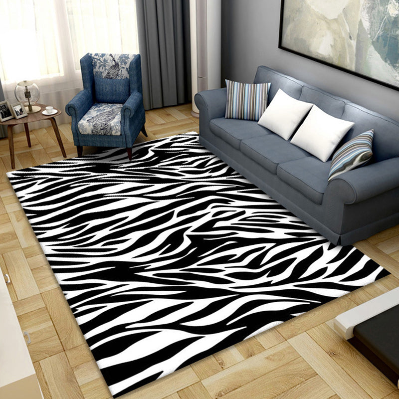 Contemporary living room rug Multicolored geo print rug Polyester pet-friendly easy-care rug | Bowlift