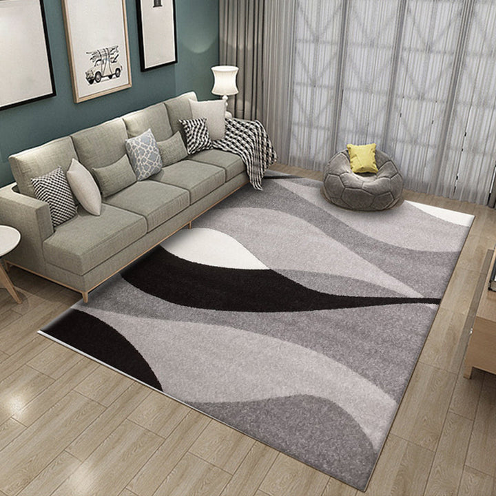 Simple multicolor abstract rug synthetic modern area rug non-slip pad pet-friendly rug for the living room | Bowlift