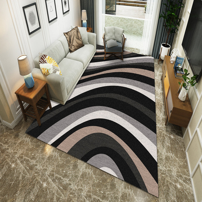 Simple multicolor abstract rug synthetic modern area rug non-slip pad pet-friendly rug for the living room | Bowlift