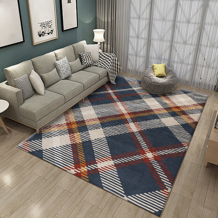 Simple multicolor abstract rug synthetic modern area rug non-slip pad pet-friendly rug for the living room | Bowlift