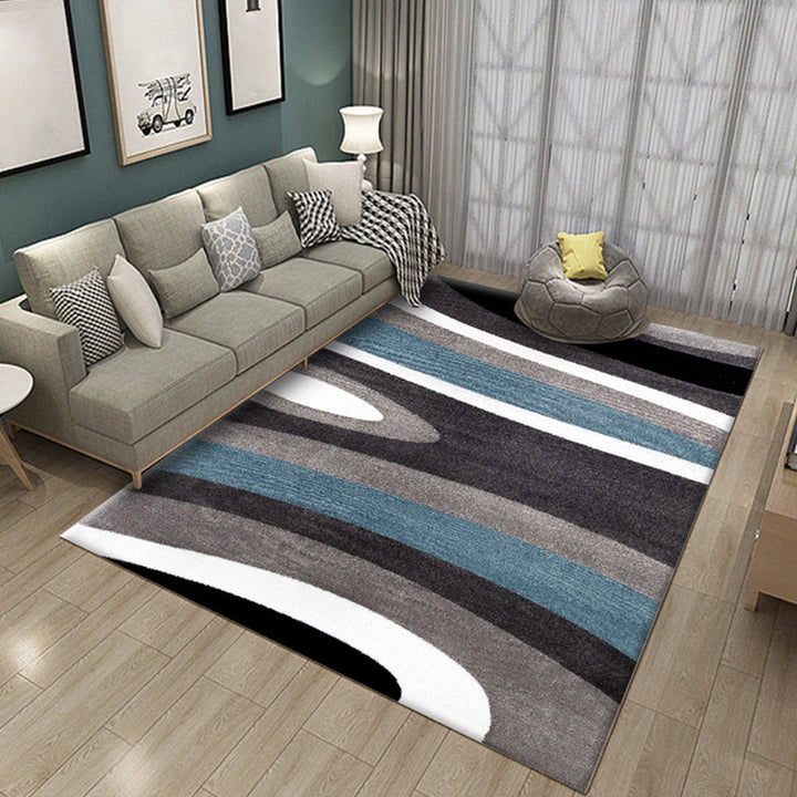 Simple multicolor abstract rug synthetic modern area rug non-slip pad pet-friendly rug for the living room | Bowlift