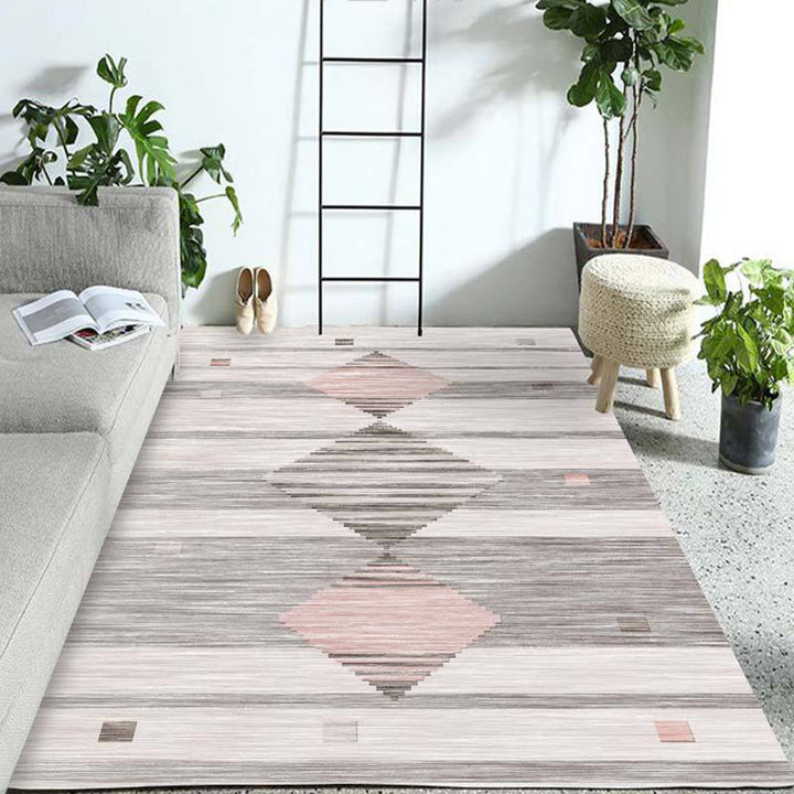 Western Geo Printed Rug Multicolor Synthetic Rug for Indoor Machine Washable Non-Slip Back Rug for Room | Bowlift