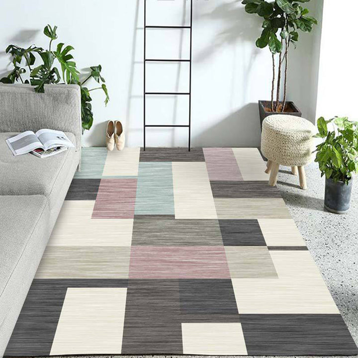 Western Geo Printed Rug Multicolor Synthetic Rug for Indoor Machine Washable Non-Slip Back Rug for Room | Bowlift