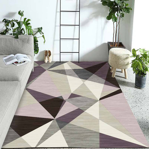 Western Geo Printed Rug Multicolor Synthetic Rug for Indoor Machine Washable Non-Slip Back Rug for Room | Bowlift