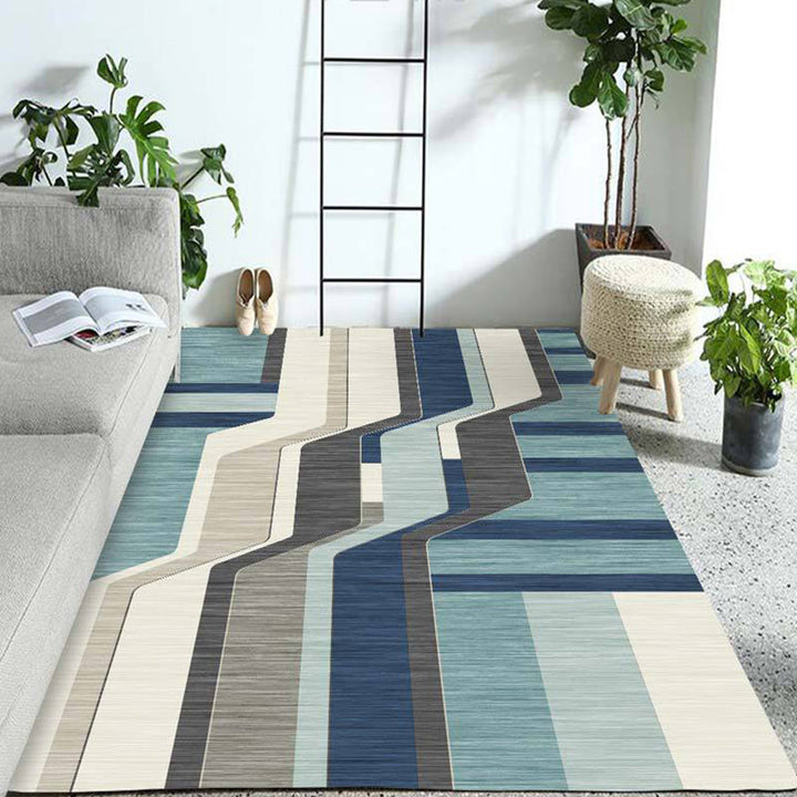 Western Geo Printed Rug Multicolor Synthetic Rug for Indoor Machine Washable Non-Slip Back Rug for Room | Bowlift