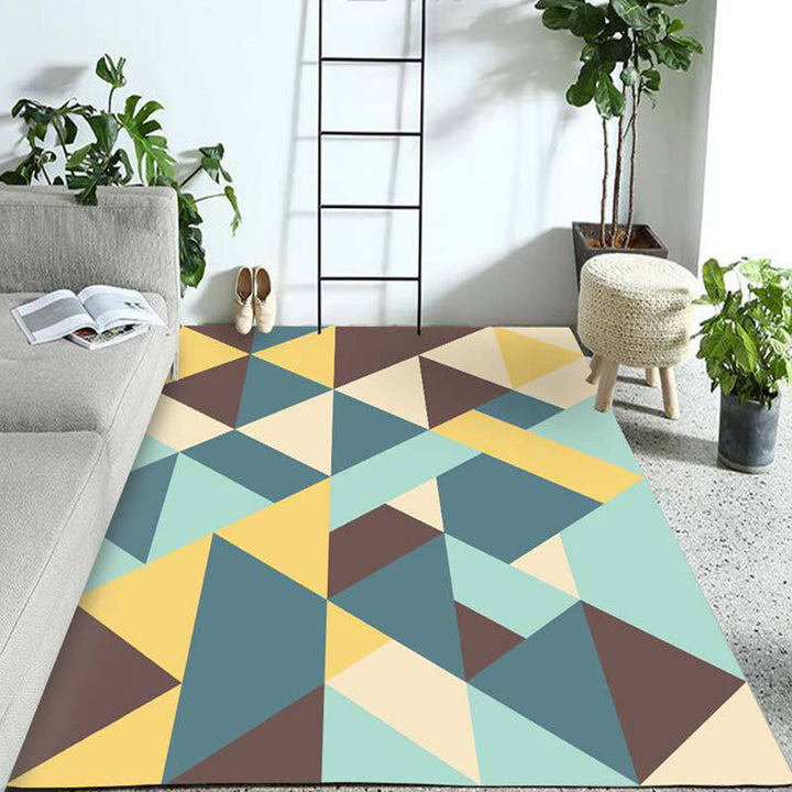 Western Geo Printed Rug Multicolor Synthetic Rug for Indoor Machine Washable Non-Slip Back Rug for Room | Bowlift