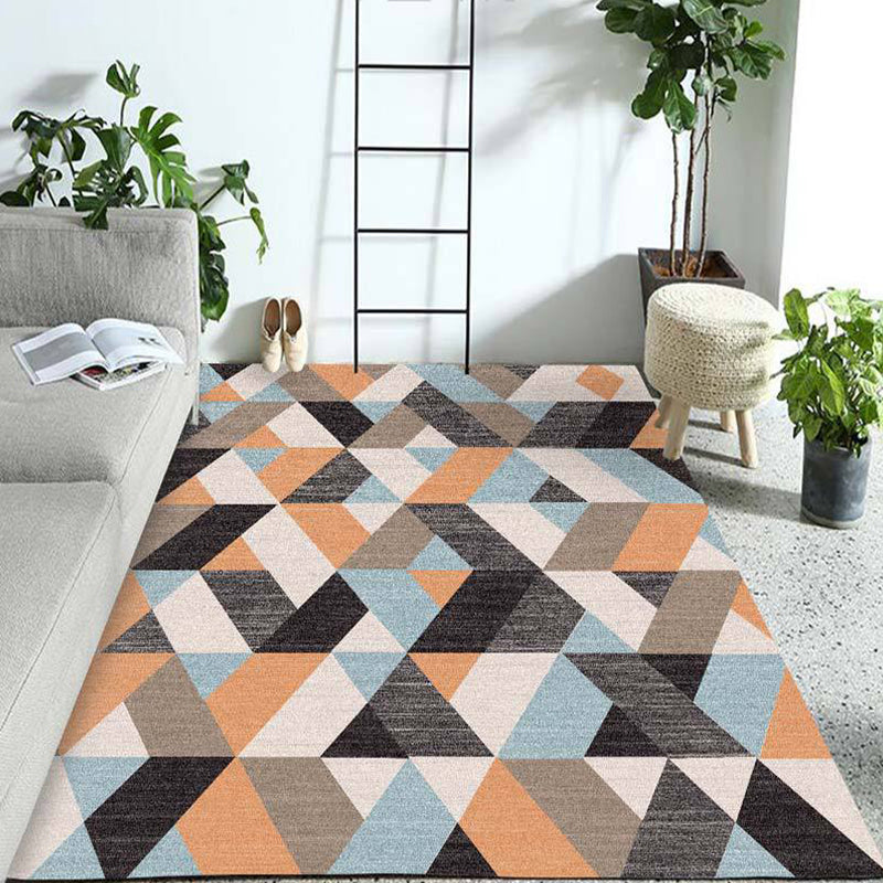 Western Geo Printed Rug Multicolor Synthetic Rug for Indoor Machine Washable Non-Slip Back Rug for Room | Bowlift