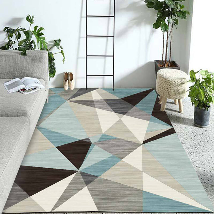 Western Geo Printed Rug Multicolor Synthetic Rug for Indoor Machine Washable Non-Slip Back Rug for Room | Bowlift