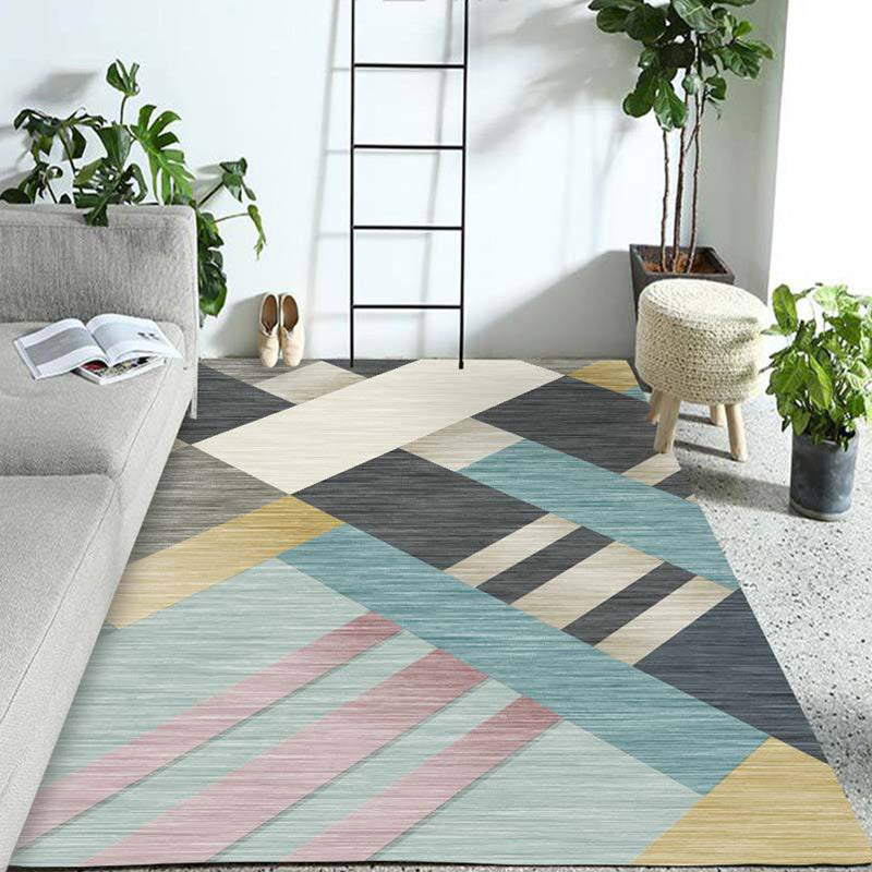 Western Geo Printed Rug Multicolor Synthetic Rug for Indoor Machine Washable Non-Slip Back Rug for Room | Bowlift
