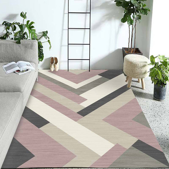 Western Geo Printed Rug Multicolor Synthetic Rug for Indoor Machine Washable Non-Slip Back Rug for Room | Bowlift