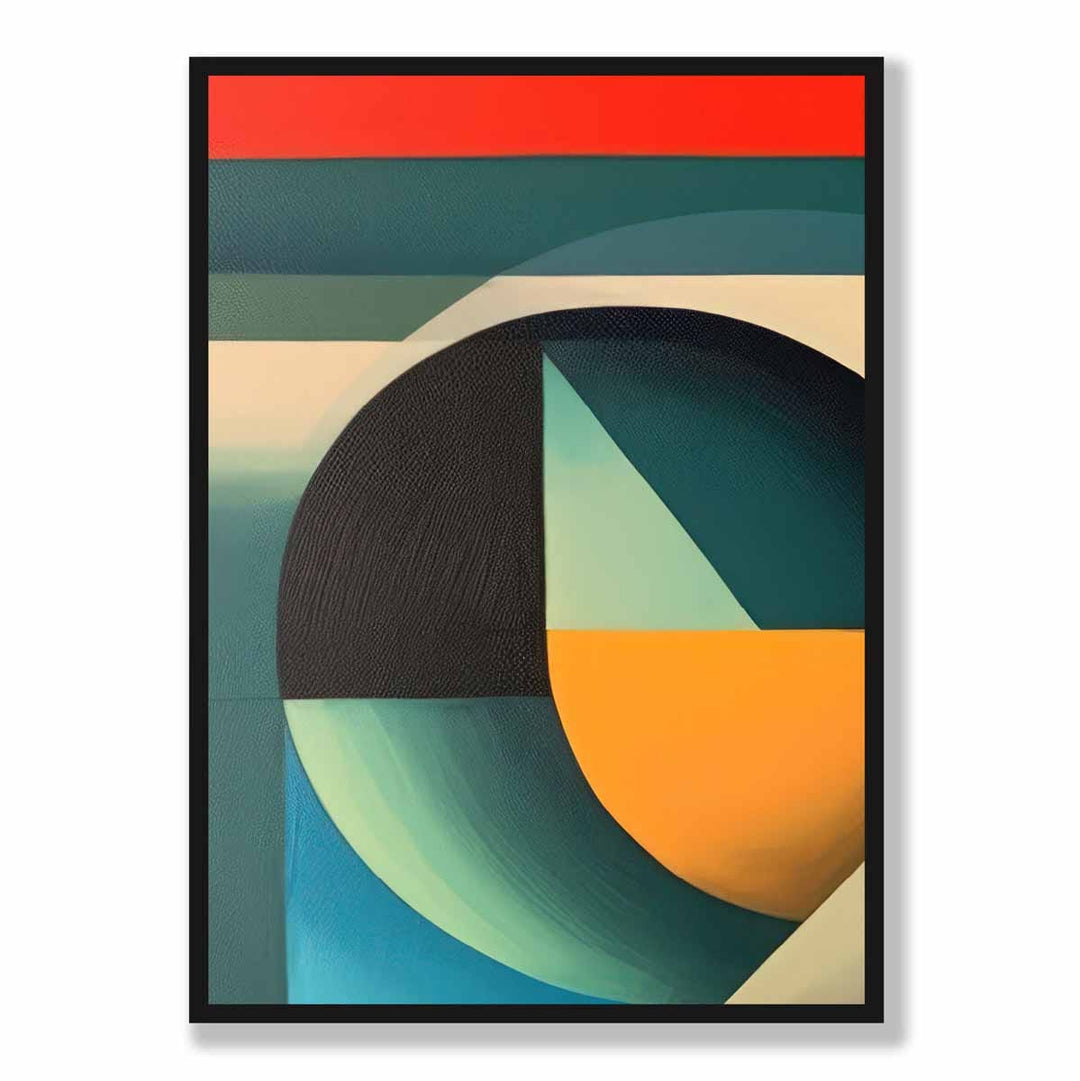 Abstract Colorful Shapes Art Print Blue Red Orange No. 3 | Bowlift
