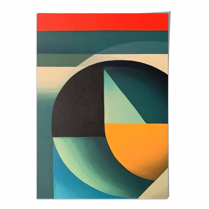 Abstract Colorful Shapes Art Print Blue Red Orange No. 3 | Bowlift
