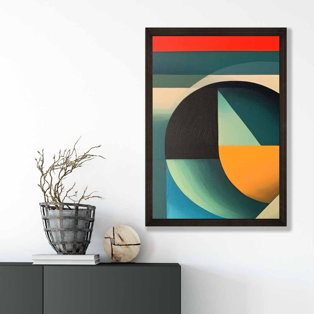 Abstract Colorful Shapes Art Print Blue Red Orange No. 3 | Bowlift