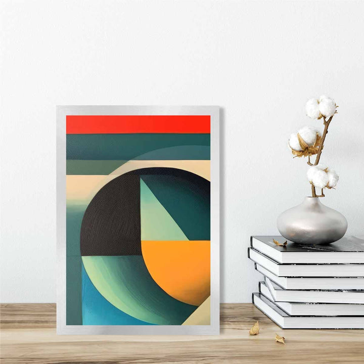 Abstract Colorful Shapes Art Print Blue Red Orange No. 3 | Bowlift