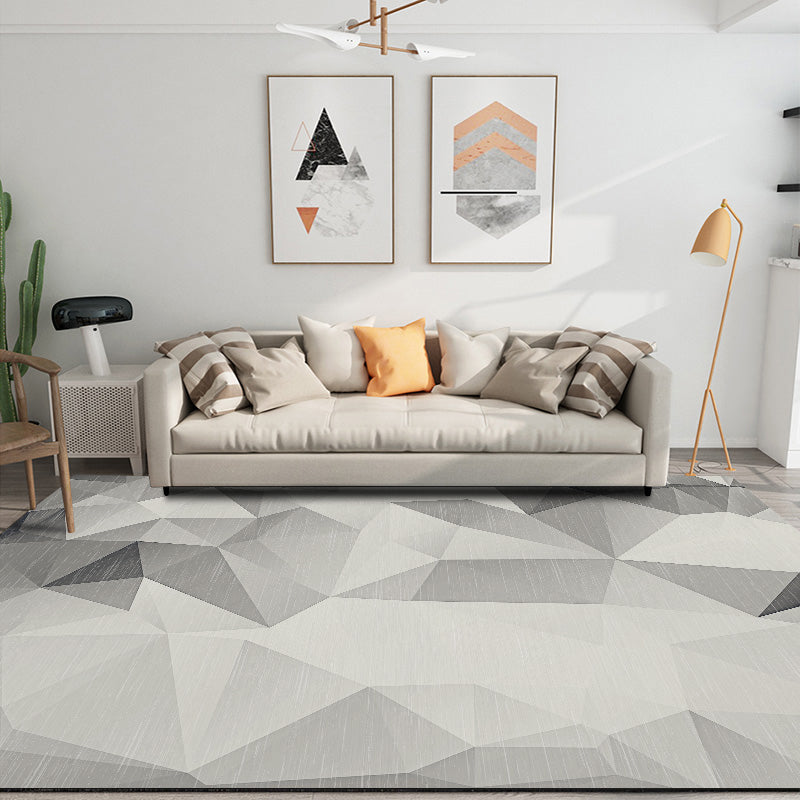 Modern Bedroom Rug Multicolor Abstract Print Area Rug Synthetic Non-Slip Back Machine Washable Rug | Bowlift