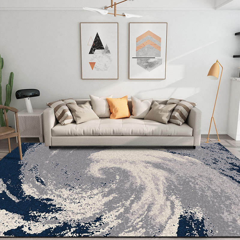 Modern Bedroom Rug Multicolor Abstract Print Area Rug Synthetic Non-Slip Back Machine Washable Rug | Bowlift