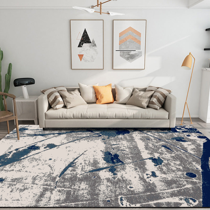 Modern Bedroom Rug Multicolor Abstract Print Area Rug Synthetic Non-Slip Back Machine Washable Rug | Bowlift