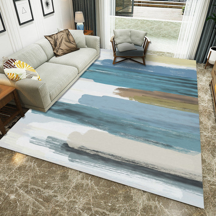 Multicolored Western rug Polypropylene Abstract print rug Easy care Pet-friendly rug for the bedroom | Bowlift