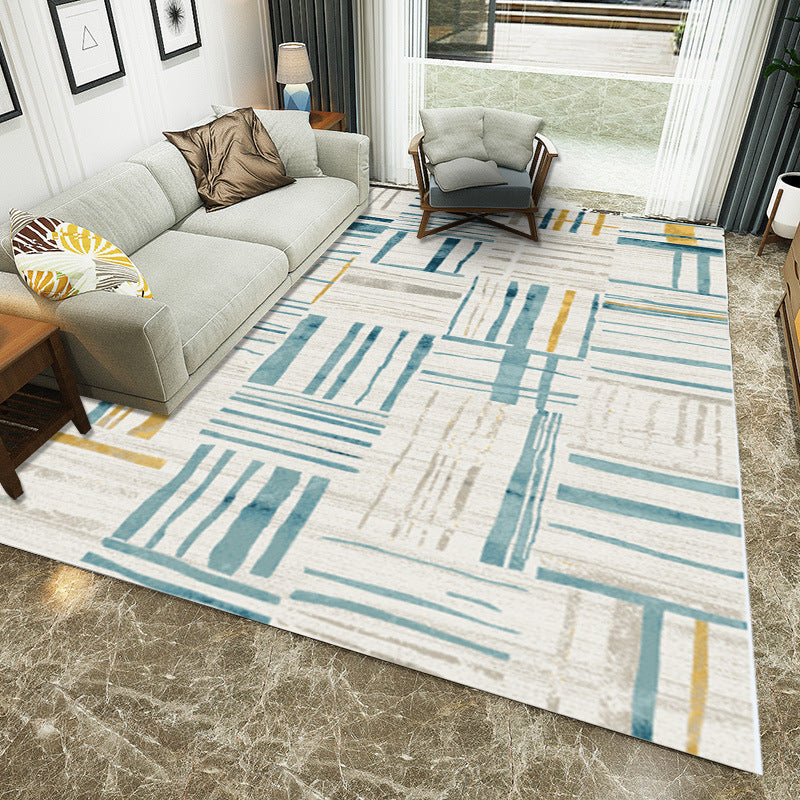 Multicolored Western rug Polypropylene Abstract print rug Easy care Pet-friendly rug for the bedroom | Bowlift