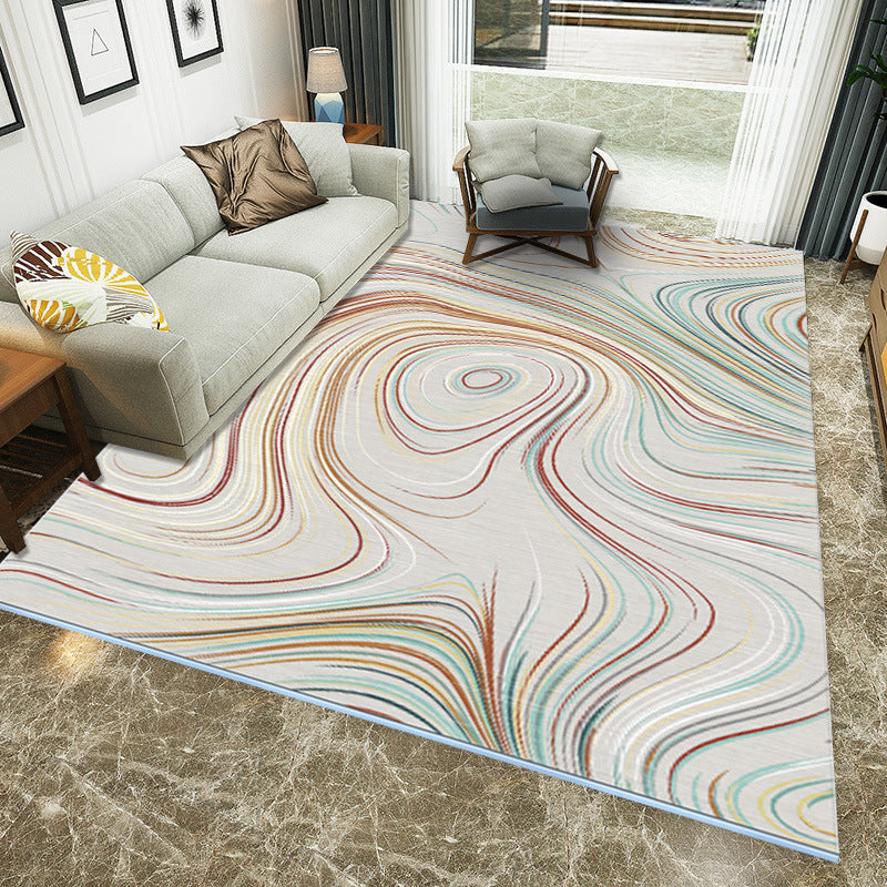 Multicolored Western rug Polypropylene Abstract print rug Easy care Pet-friendly rug for the bedroom | Bowlift