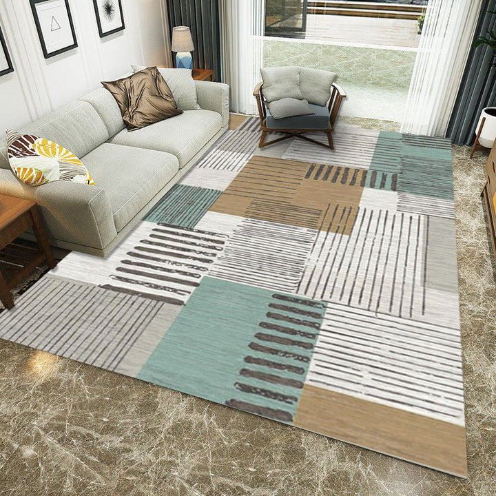 Multicolored Western rug Polypropylene Abstract print rug Easy care Pet-friendly rug for the bedroom | Bowlift