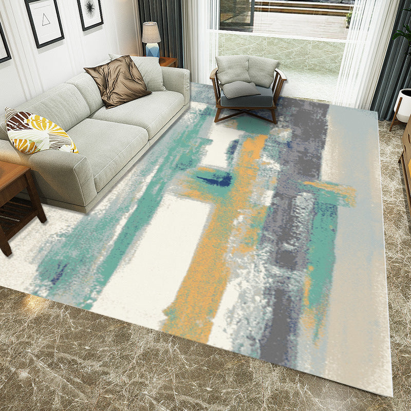 Multicolored Western rug Polypropylene Abstract print rug Easy care Pet-friendly rug for the bedroom | Bowlift