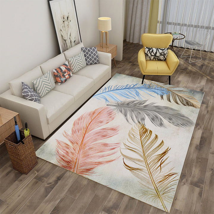 BowLift | Multicolor tropical rug polyester plant-printed rug non-slip back pet-friendly rug for living room