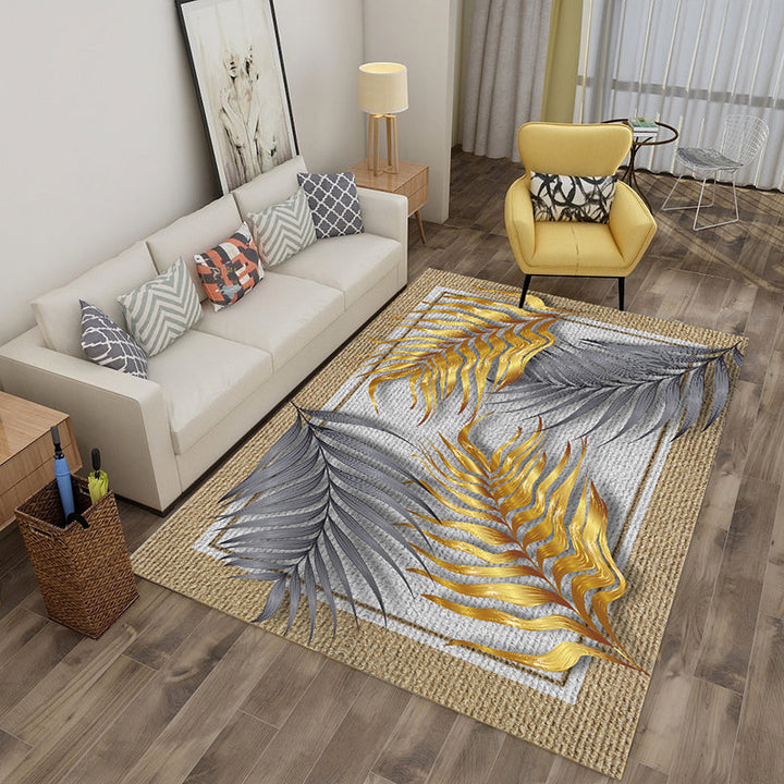 BowLift | Multicolor tropical rug polyester plant-printed rug non-slip back pet-friendly rug for living room