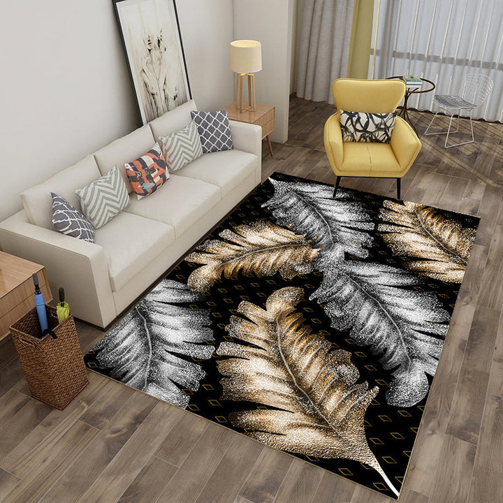 BowLift | Multicolor tropical rug polyester plant-printed rug non-slip back pet-friendly rug for living room