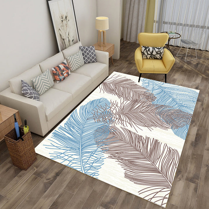 BowLift | Multicolor tropical rug polyester plant printed rug non-slip backing pet-friendly rug for living room